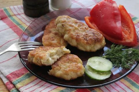 Котлеты из куриного филе кусочками