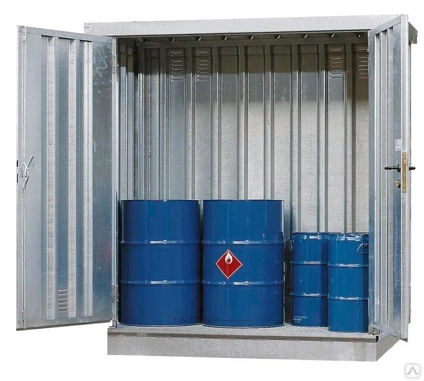 Складской контейнер 2м2. Блок контейнер для хранения ЛВЖ Denios MC 2520-L. Блок контейнер для ЛВЖ И ГЖ. Шкаф стальной 250 л, с 2 х 2 полками, для хранения ЛВЖ И опасных веществ.