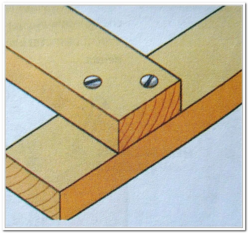 Ступенчатое соединение. Угловое соединение в полдерева. Угловое соединение брусков внакладку. Соединения деревянных деталей между собой. Скрепление деревянных деталей между собой.