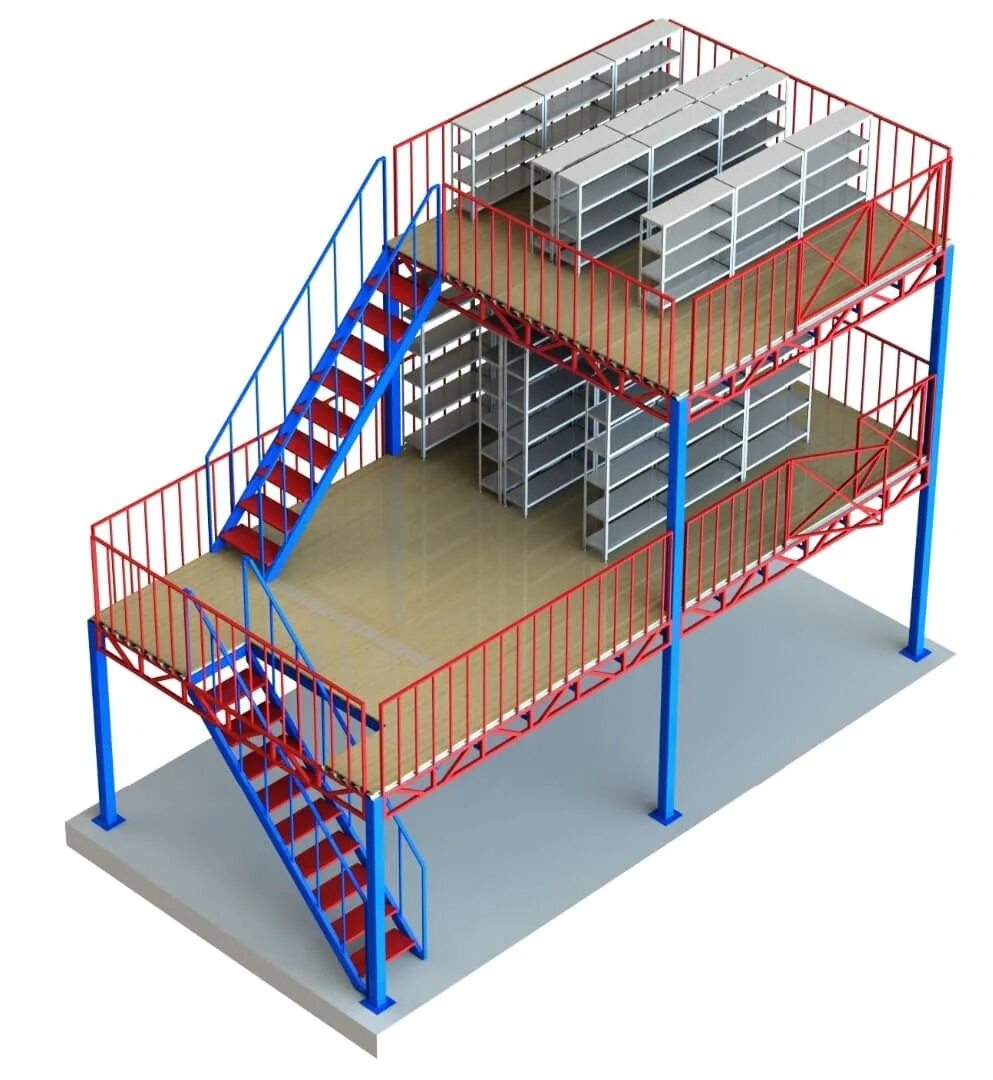 Стеллажи ярусные. Складской Мезонин на колоннах. Мезонин - многоэтажная складская система. Мезонин стеллажи для склада. Складской Мезонин 2 этажа.
