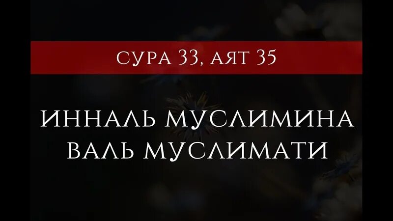 Сура иналь муслимина валь муслимати. Сура Аль Ахзаб 35 аят. 33 Сура 35 аят Аль Ахзаб. Сура 33 аят. Сура Ахзаб 33 аят.