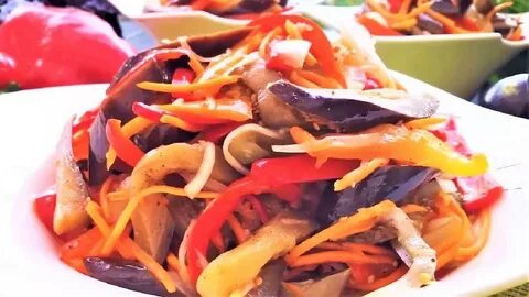 Баклажаны с капустой по корейски