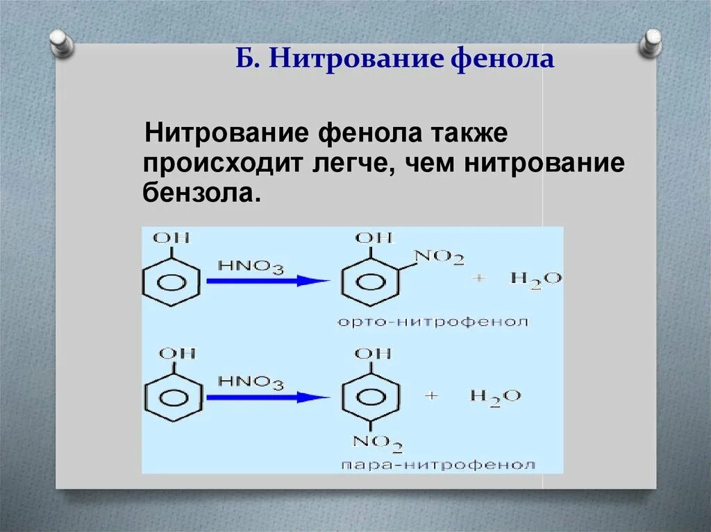 Нитрование фенола реакция