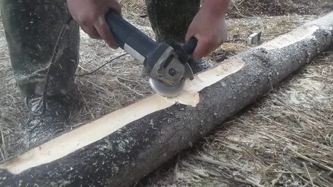 Выборка пазов в бревне