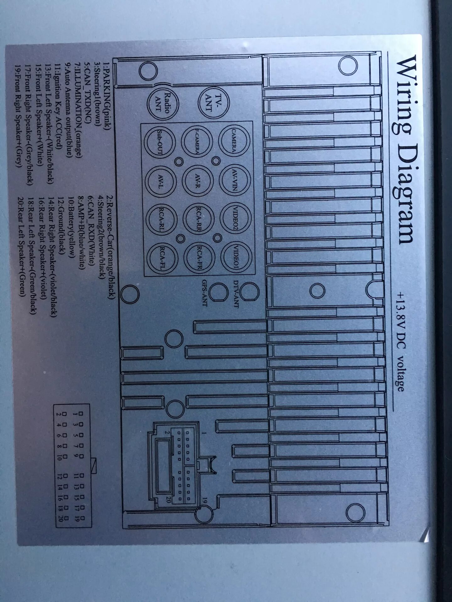 Распиновка китайских автомагнитол