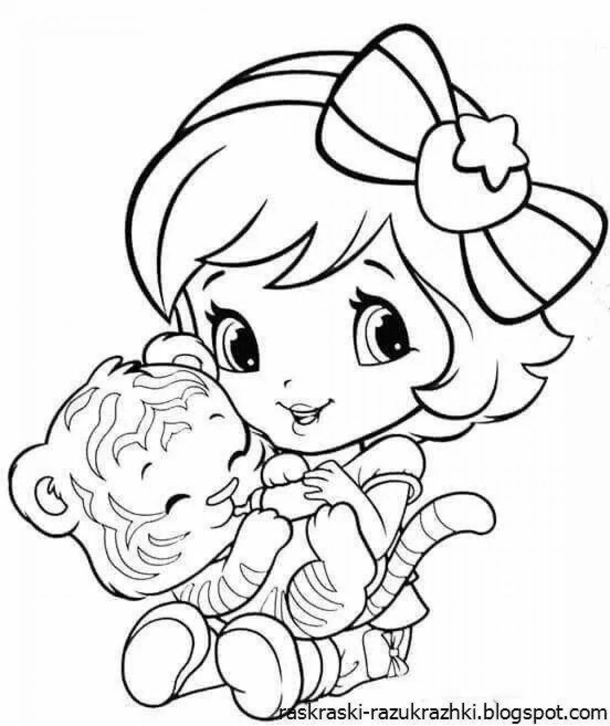 Милые раскраски для детей. Раскраска пупсик. Разукрашка куклы лол малышки. Раскраски для девочек пони. Лол раскраска лол малышки.