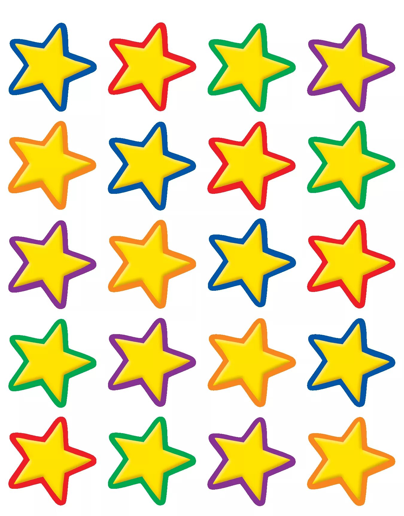 Разноцветные звездочки. Маленькие звездочки. Розоцветные звездочки. Наклейка - звездочки.