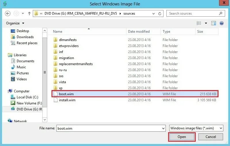 Образ boot wim. Boot.wim. файл windows 10. windows boot.wim. wim файл в windows vista.