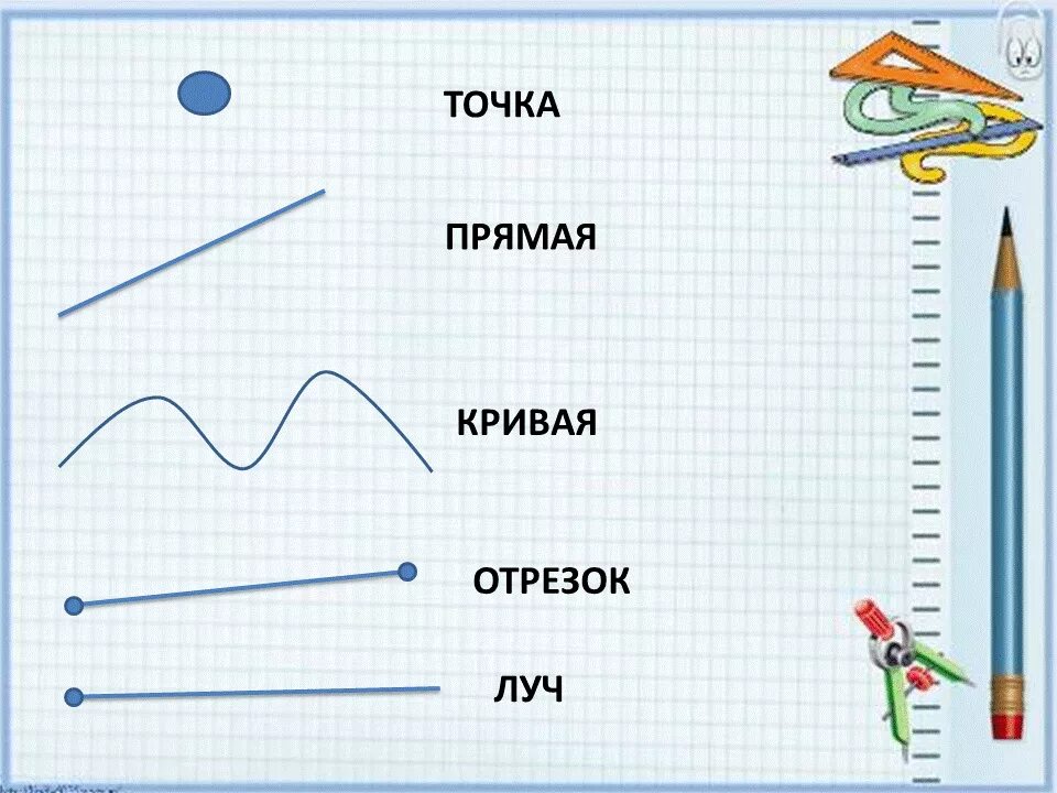 Линия прямая линия кривая 1 класс. Точка кривая прямая отрезок Луч 1 класс. Точка прямая линия отрезок Луч. Точка кривая линия прямая линия отрезок Луч 1 класс. Точка кривая линия прямая линия отрезок Луч задания для 1 класса.