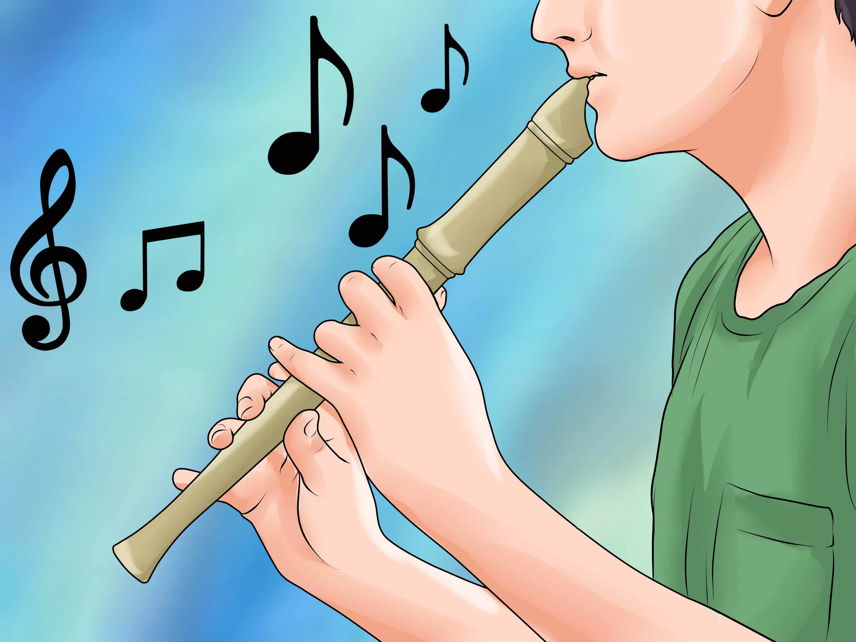 Playing recorder