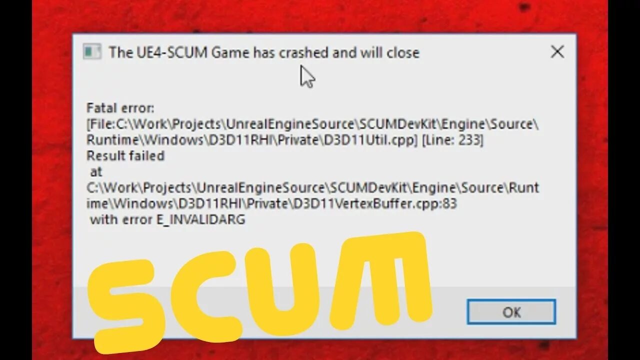 The game has crashed and will close. Ошибка при запуске Unreal engine 4 crash. The ue4 game has crashed and will close что делать. Scum ошибка при запуске. Runtime d3d12rhi private d3d12util cpp
