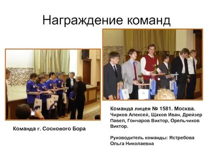 Награждение команд