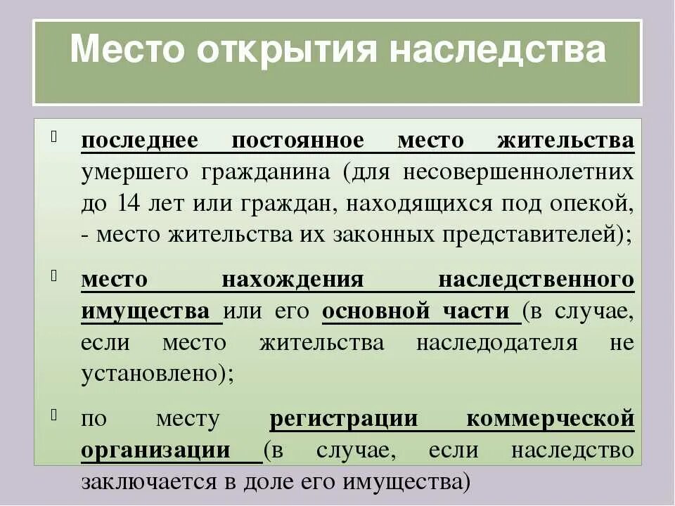 Наследования открытие наследства. Место открытия наследства. Открытие наследства по месту. Место открытия наследственного дела.