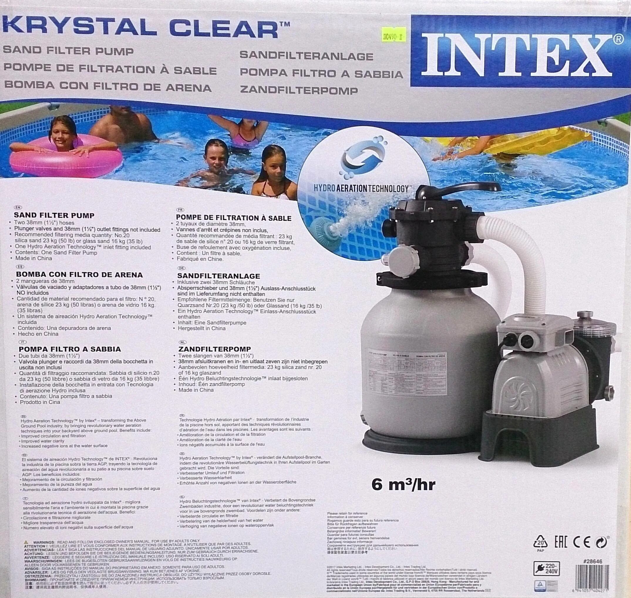 Какой песок нужен для бассейна. Фильтр насос Intex 28646 Krystal Clear. Фильтр-насос песочный Intex 28646. Насос для бассейна Intex с песочным фильтром sf60220-1. Насос песочный для бассейна Intex sf60220-2.