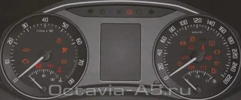 Шкода приборная панель лампочки