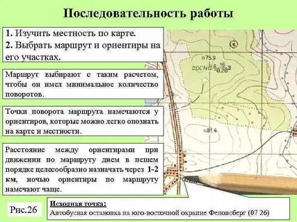 Определить объект местности и его основные характеристики