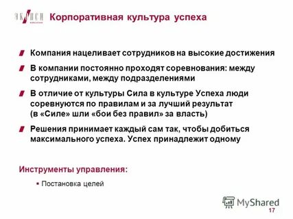 Культура успеха