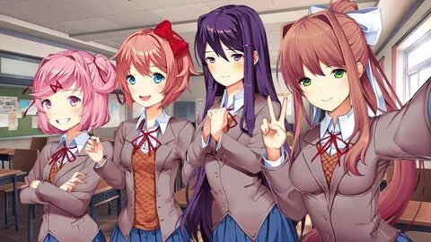 Fun I edited the Monika selfie : DDLC Dibujo, Literatura, Рисование Манги 