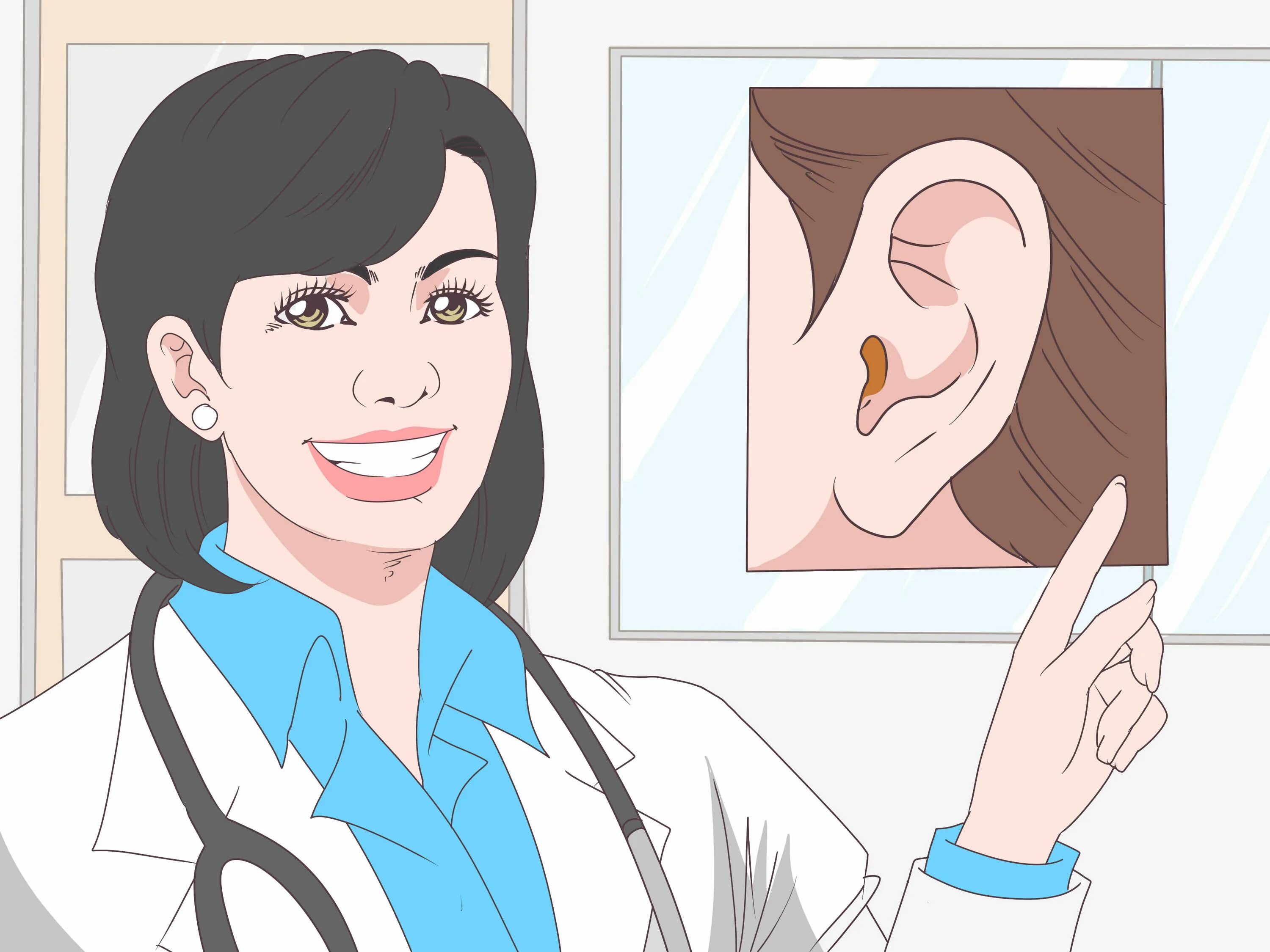 Лечение уха врачи. Врач который лечит уши. Врач смотрит ухо. Осмотр уха у врача рисунок.