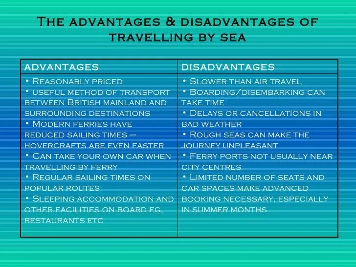 Disadvantages of travelling. Advantages and disadvantages of travelling. Advantages and disadvantages of travelling by Sea. Advantages of travelling by Sea. Travelling by Sea disadvantage.