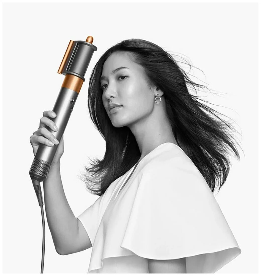 Мультистайлер dyson hs05 airwrap complete long. Стайлер dyson airwrap complete hs05. стайлер dyson airwrap multi-styler complete long nickel/copper.
