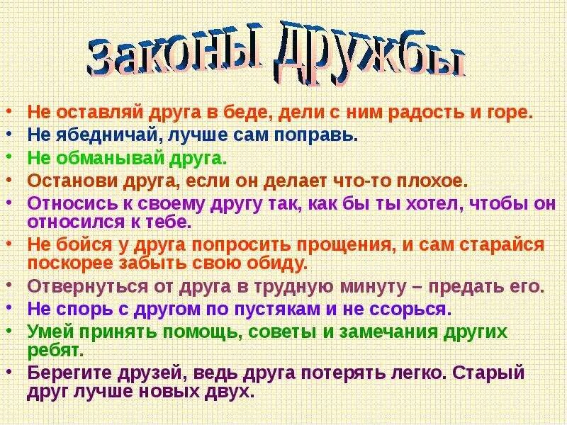 Сообщение как быть другом