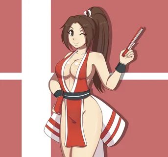 mai shiranui, fatal fury, king of fighters, snk, tagme, barely clothed, bre...