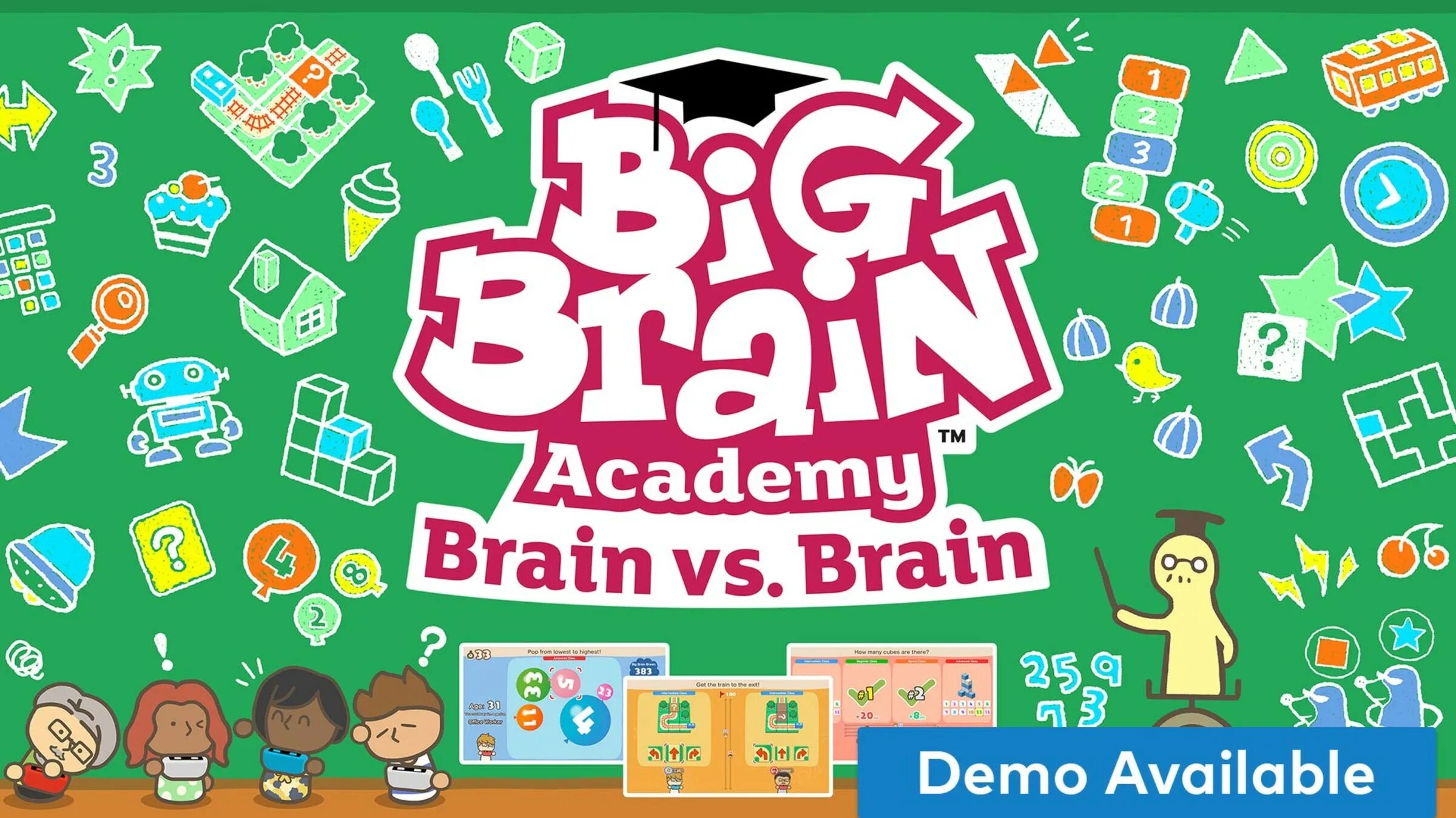 Large brain. Big Brain Academy. Big Brain игра. Big Brain Academy Nintendo. Big Brain Academy Nintendo Switch.