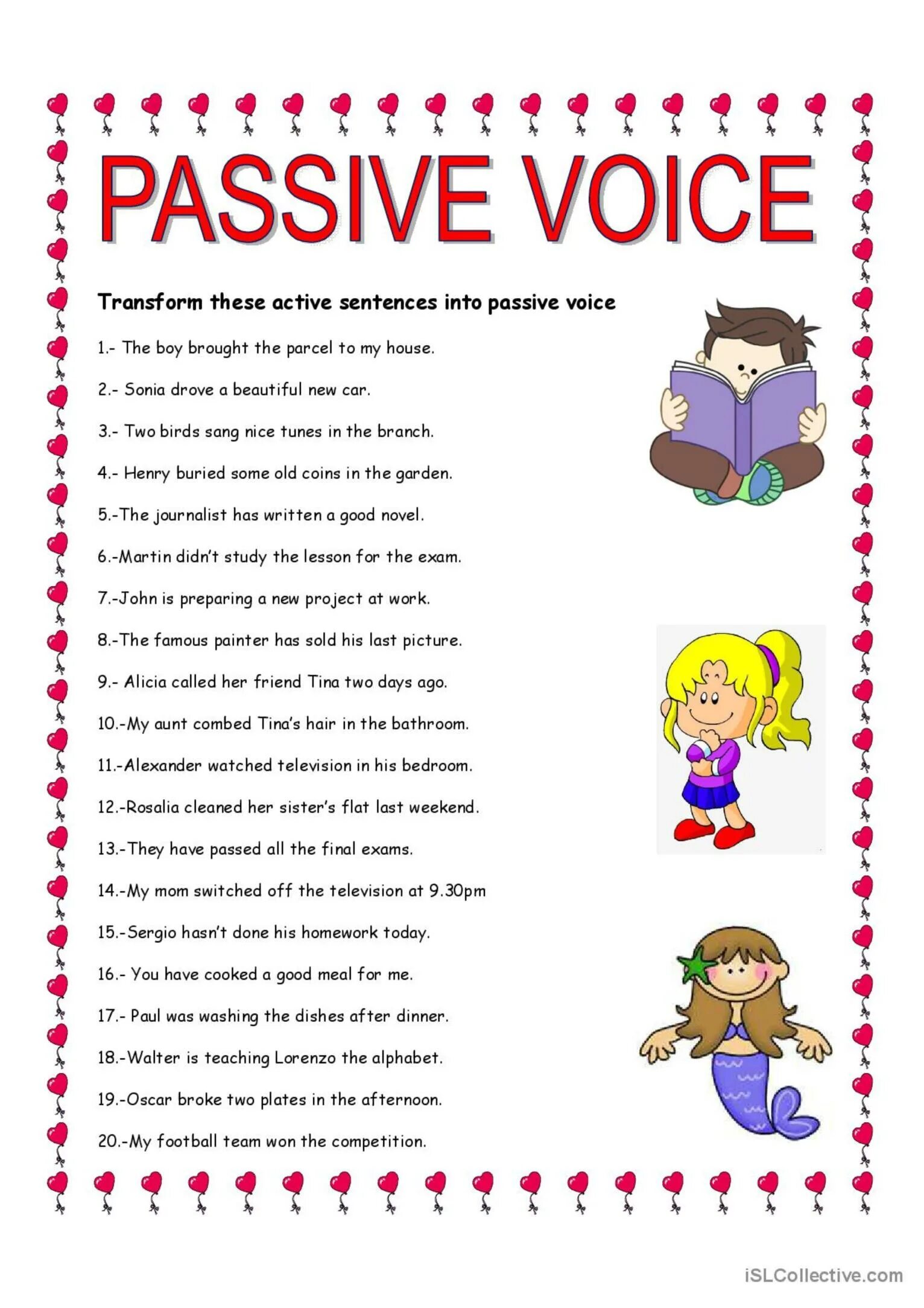 Passive Voice speaking activities for Elementary. Passive Voice games and activities. Passive Voice Sheet activities. Passive Voice questions Worksheets. Passive voice games