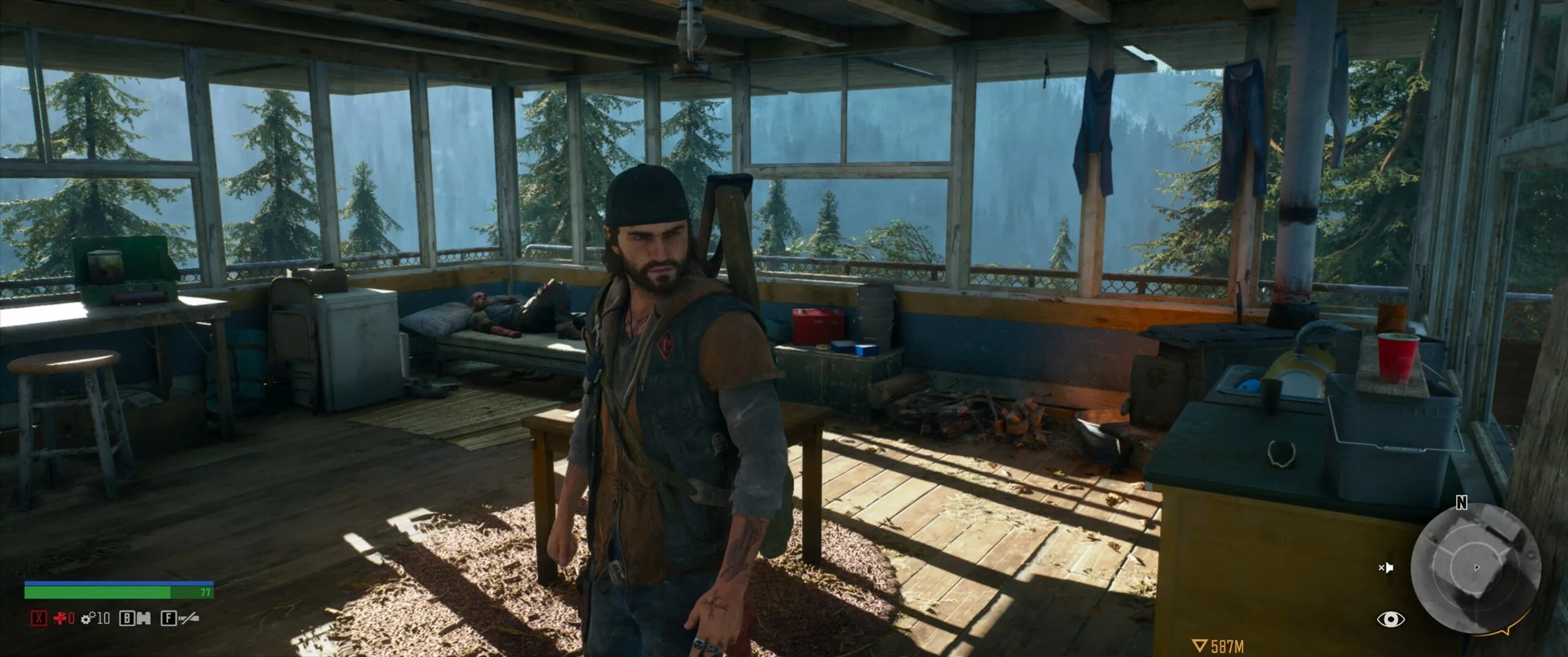 Days gone где лежат сохранения. Бухарь days gone. days gone xbox. вышка дикона и бухаря days gone. дикон уезжает от толпы days gone.