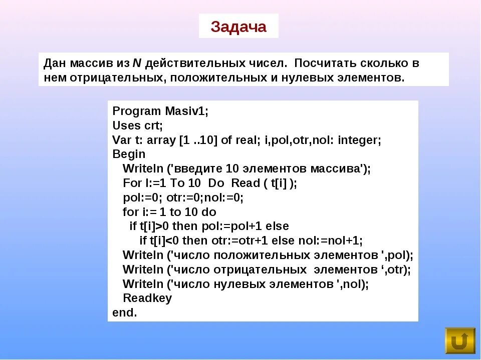 Запиши числа по 3 раза это. Задачи на массивы Паскаль. Паскаль массивы задачи с решениями. Порядок чисел в строке. Задачи для пользователя приложения.