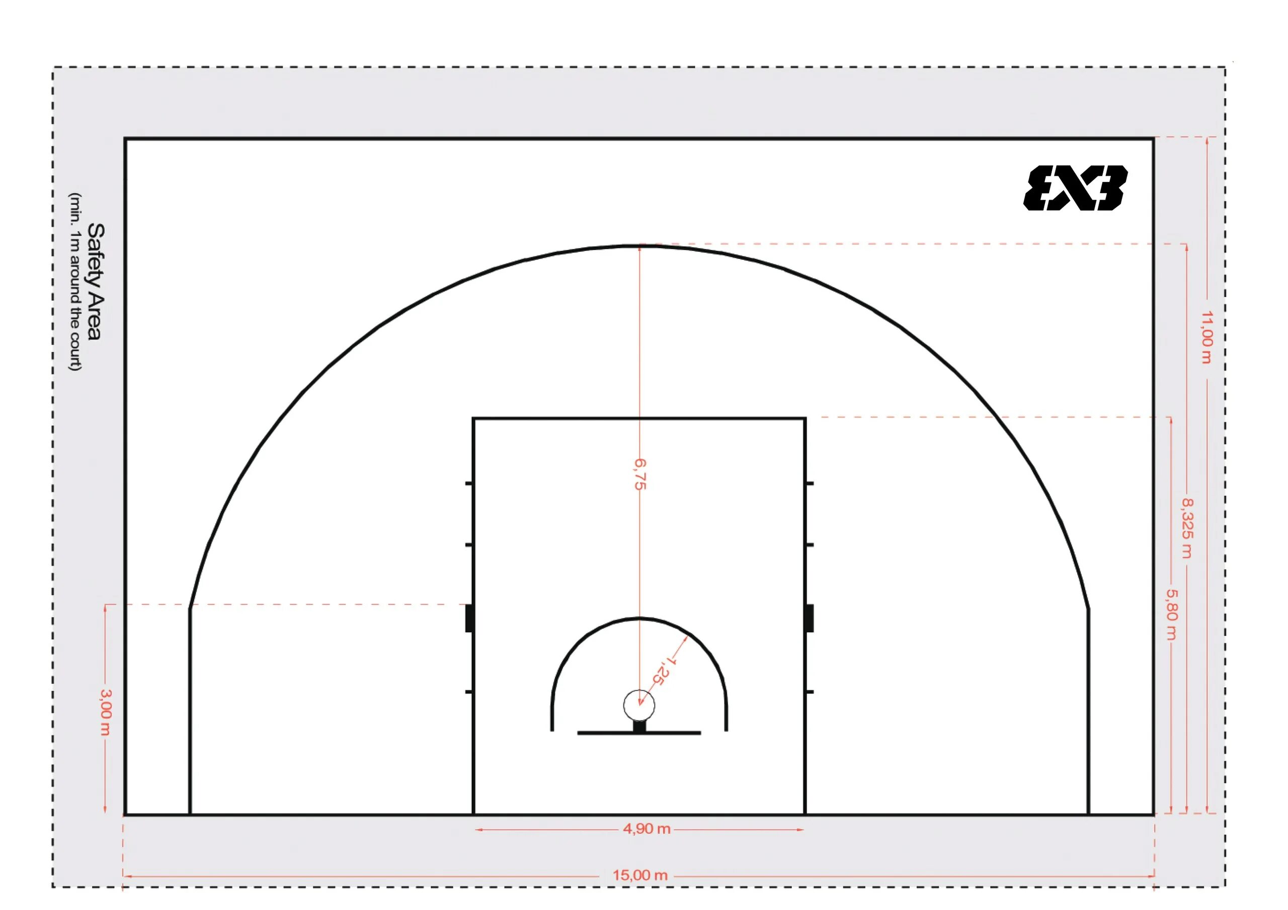 3 размер баскетбольной площадки. разметка баскетбольного поля 24х13. стритбольная площадка схема с размерами. 3 размер баскетбольной площадки. размер баскетбольной площадки 3х3.