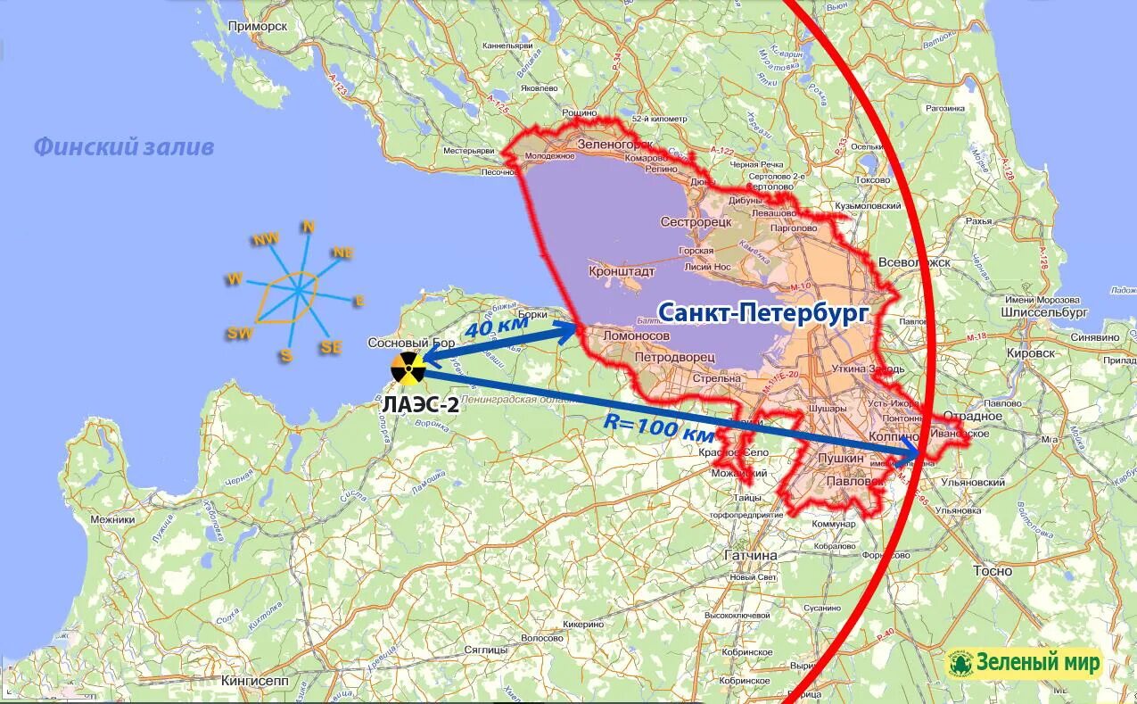 АЭС Сосновый Бор Ленинградская область на карте. Ленинградская АЭС на карте Ленинградской области. Сосновый Бор Ленинградская АЭС на карте. ЛАЭС Сосновый Бор на карте. Радиация спб