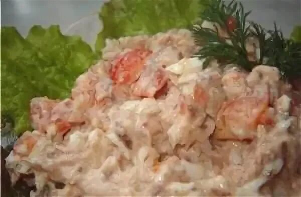 Салат из отварного филе. Рыбный салат рецепт из путассу.