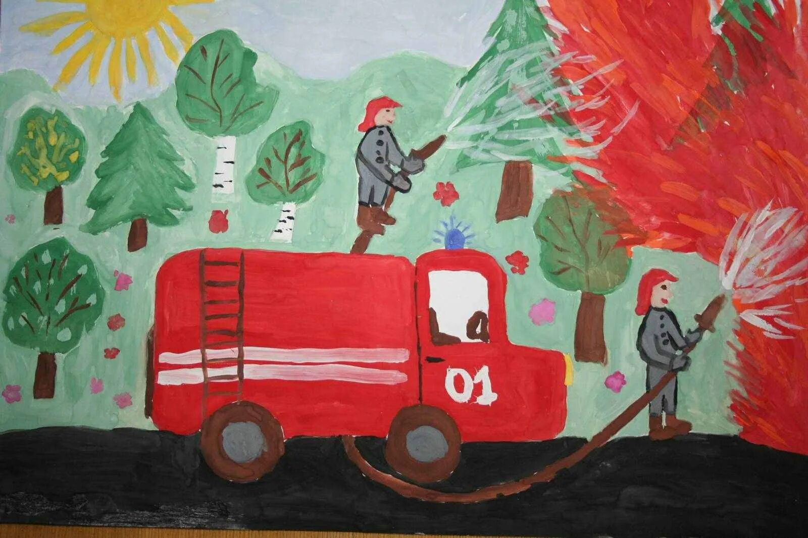 Рисование пожарный в подготовительной. Рисунок на противопожарную тему. Детские рисунки на пожарную тему. Рисунок на тему пожарная безопасность. Детские рисунки про пожарных.