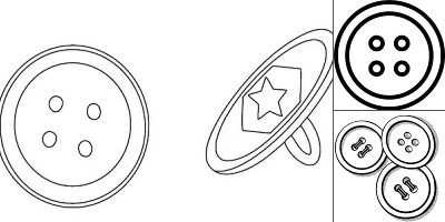 раскраска пуговицы на одежде