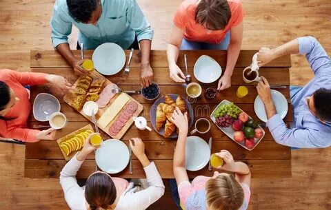 My friends having breakfast
