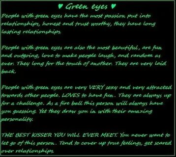 Your green eyes
