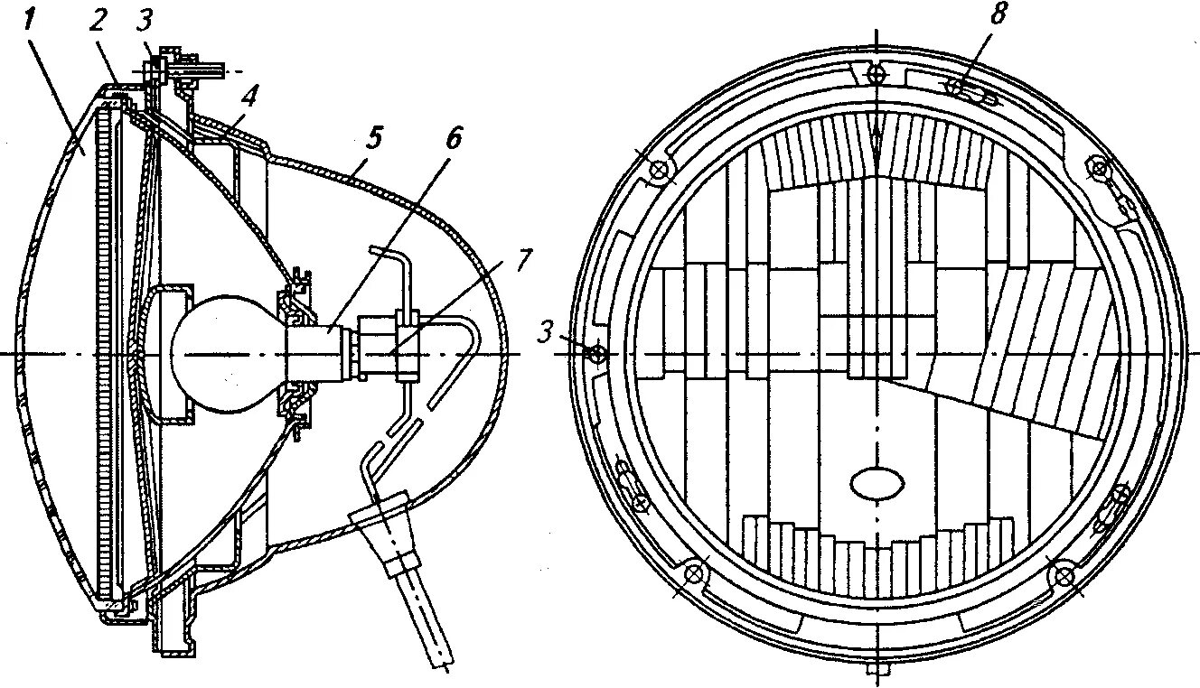 Конструкция фары. Устройство и работа фары автомобиля схема. Автомобильная фара с отражателем оптическая схема. Фара головного освещения схема. Отражатель фары чертеж.