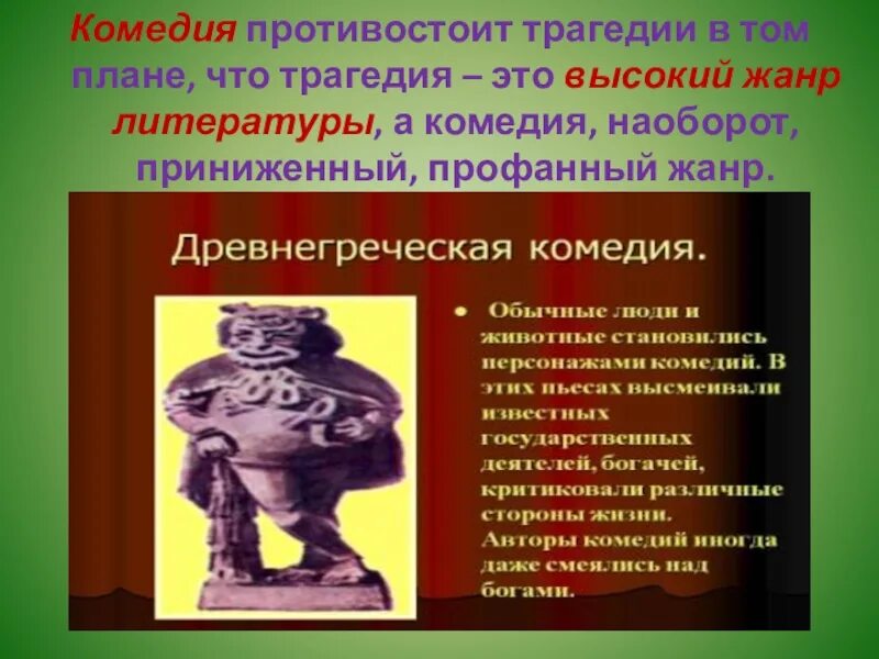 Укажите верное определение комедии как литературного жанра. Комедия это в литературе. Комедия литературный Жанр. Комедия как Жанр литературы. Комедия презентация.