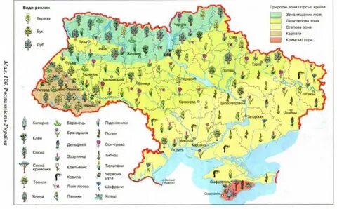 Карта природных ископаемых украины