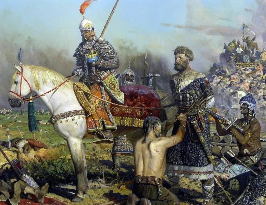 Картина Калка Рыженко. Рыженко битва на Калке. Битва против половцев
