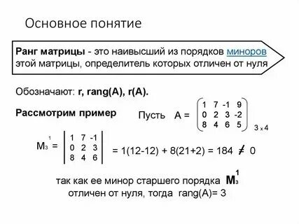 Определитель матрицы по минорам