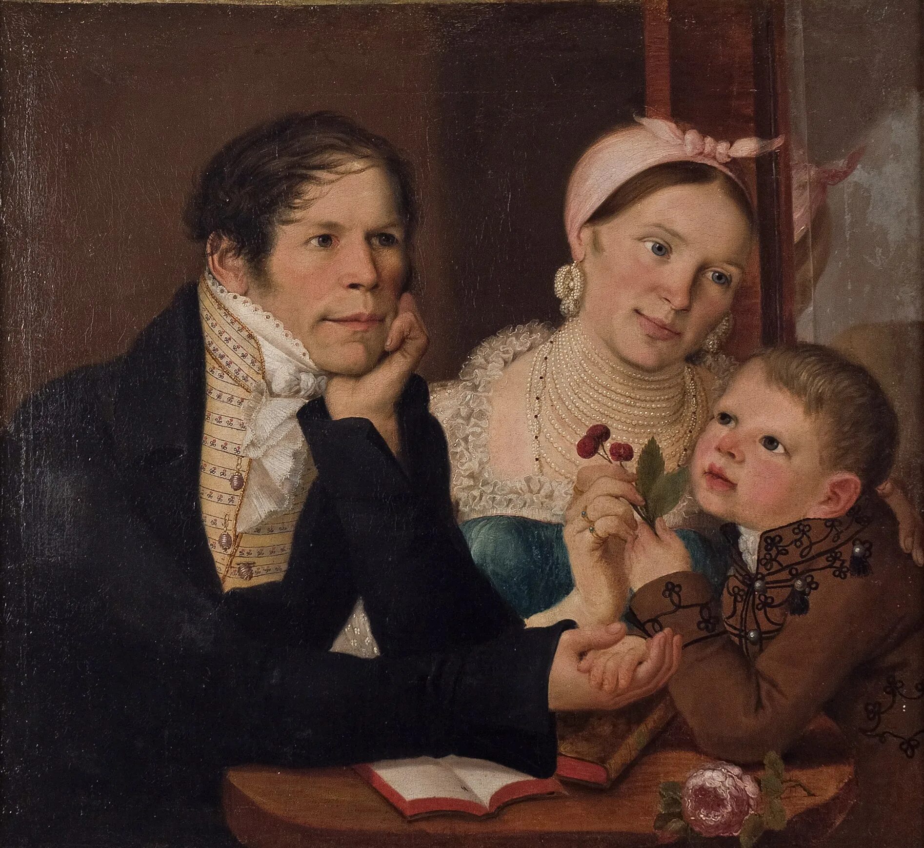 Колокольников Воронин автопортрет с женой и сыном. Семьи писателей