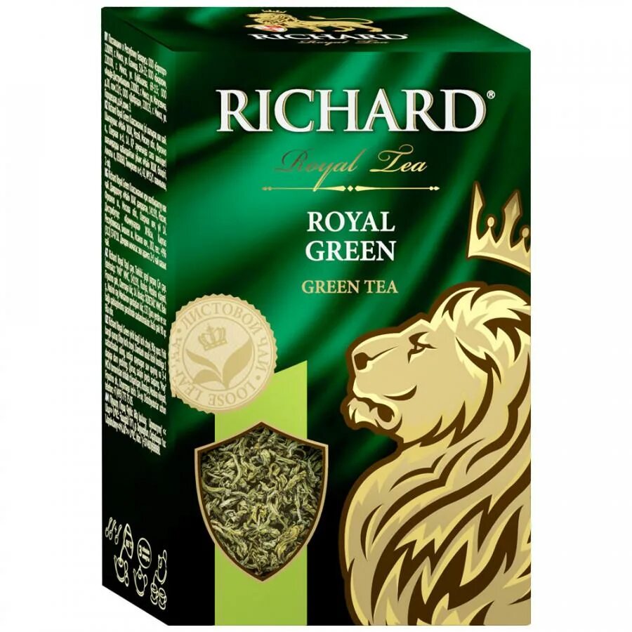 Richard green. Чай зеленый Richard Royal Green. Чай "Richard" 90гр Royal Green.