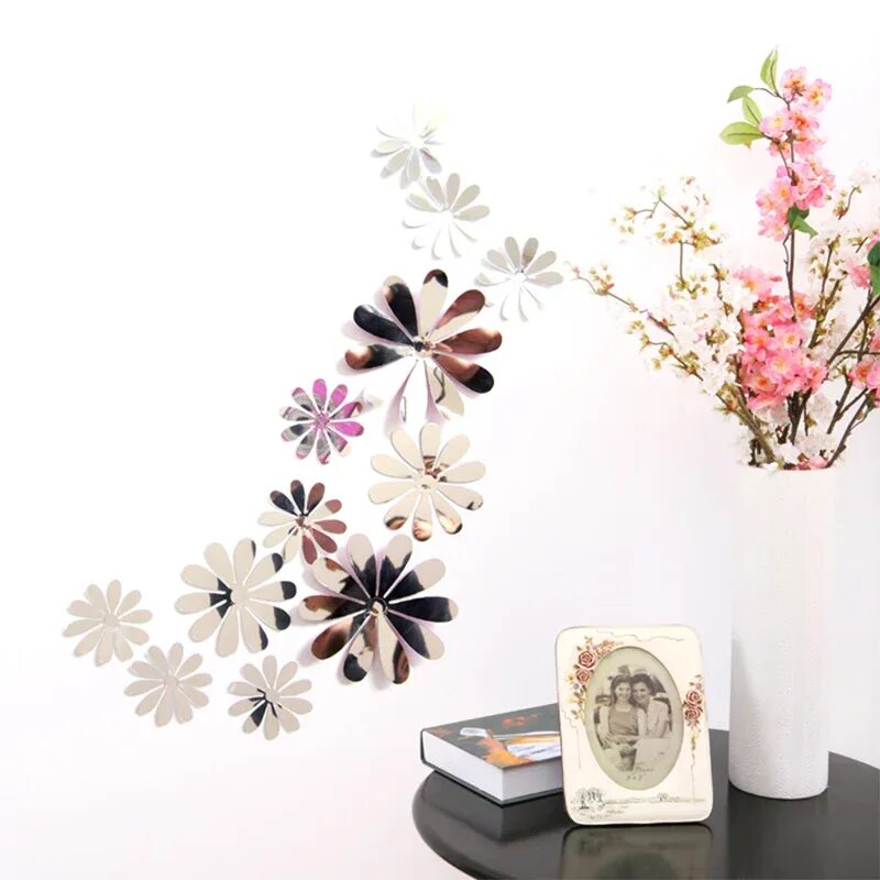 Набор зеркало и трубочка. Предметы декора интерьера. Декор для стен. Набор декоративных зеркальных наклеек. Декор зеркальными наклейками.