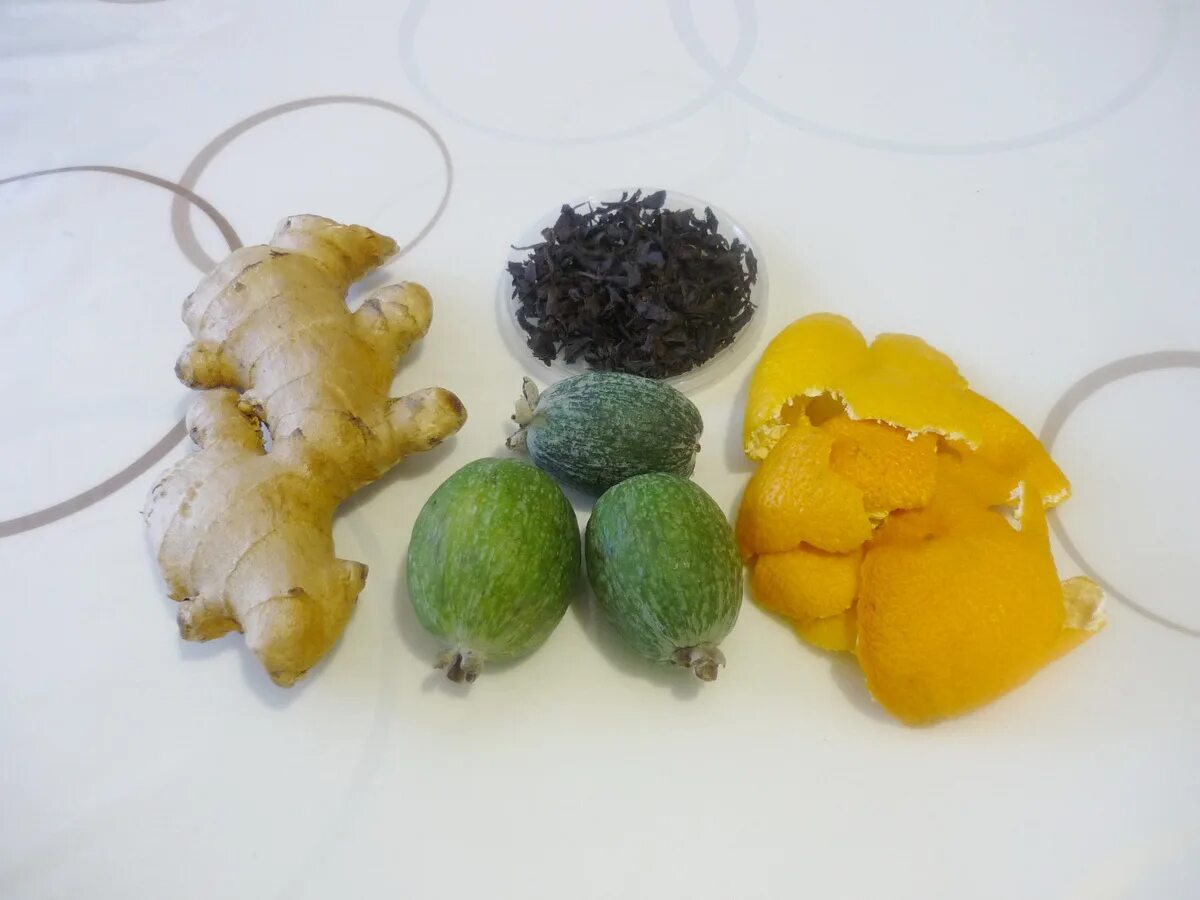 зеленый чай с фейхоа. лимонад из фейхоа на зиму.