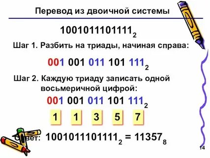 Перевести слово в двоичную систему