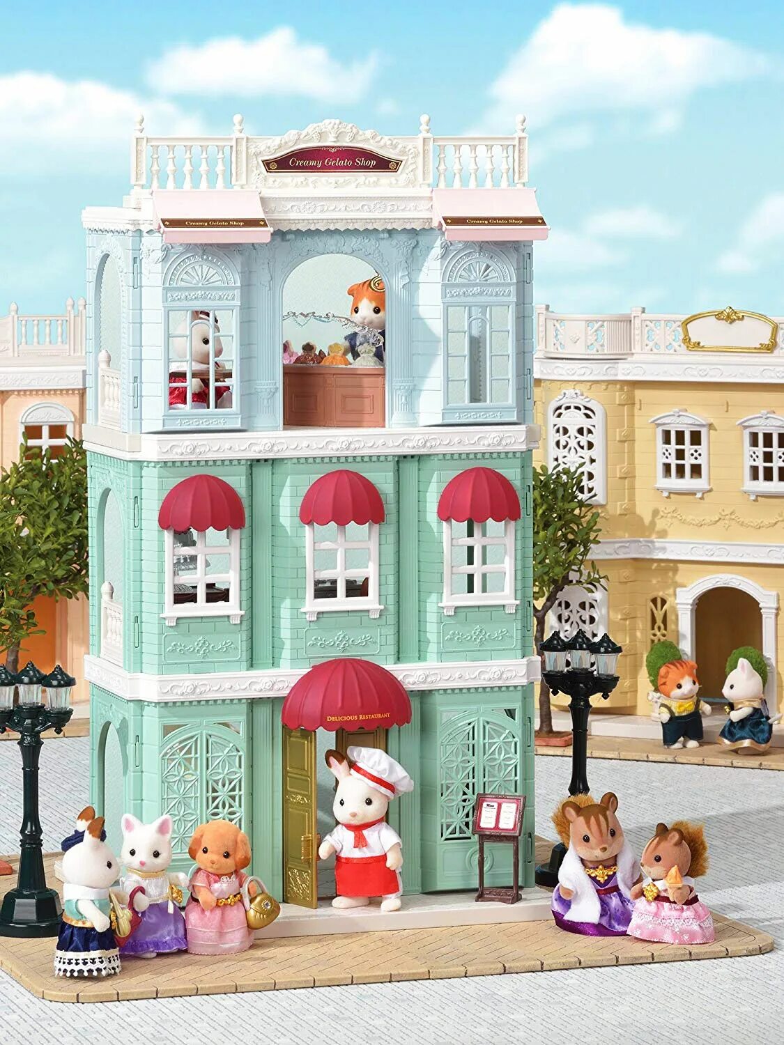 Сити фэмили. Кукольный домик Сильвания Фэмили. Sylvanian Families delicious Restaurant. Домики Сильвания Фэмили Гранд. Сильвания Фэмили город.