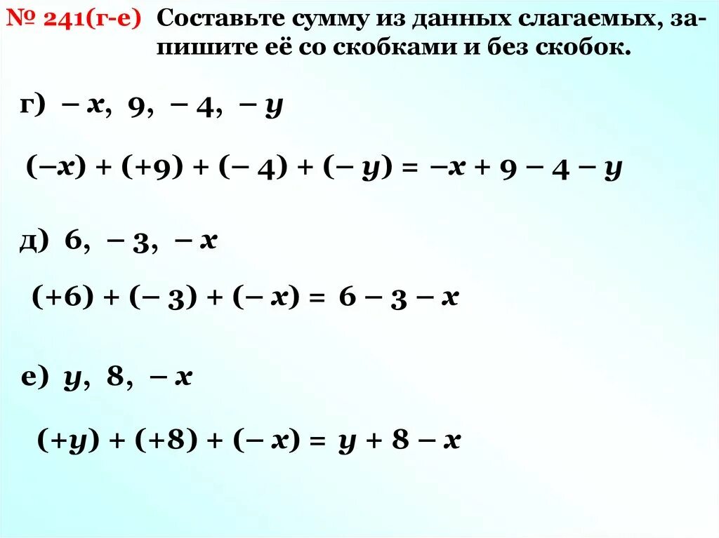 Слагаемые алгебраической суммы. Что такое слагаемое алгебраической суммы. Квадрат суммы из n слагаемых. Куб суммы из трех слагаемых.